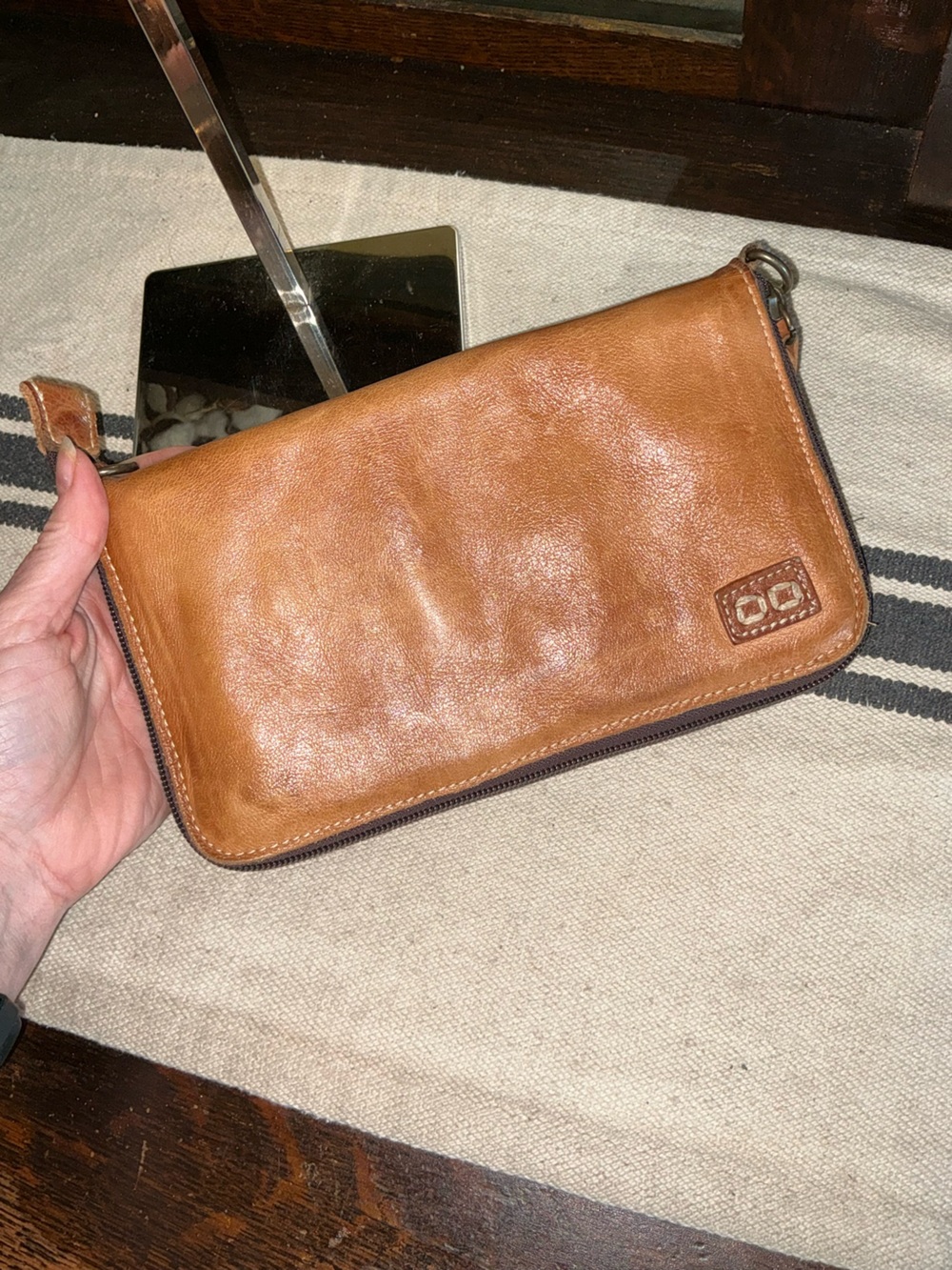 Bed Stu TEMPLETON II Tan Rustic Clutch Wallet MSRP $189 - Picture 9 of 13